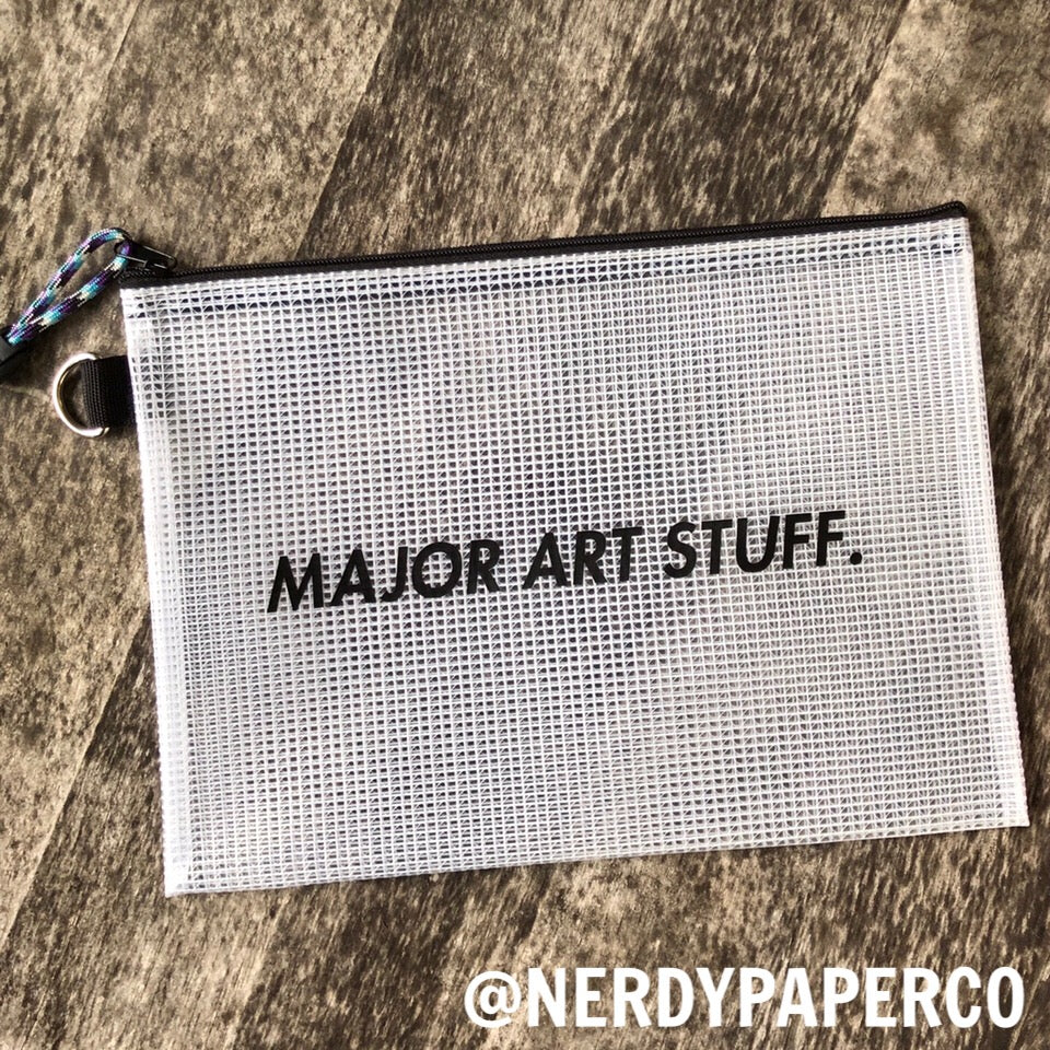 MAJOR ART STUFF | VINYL + MESH ZIP ART POUCH
