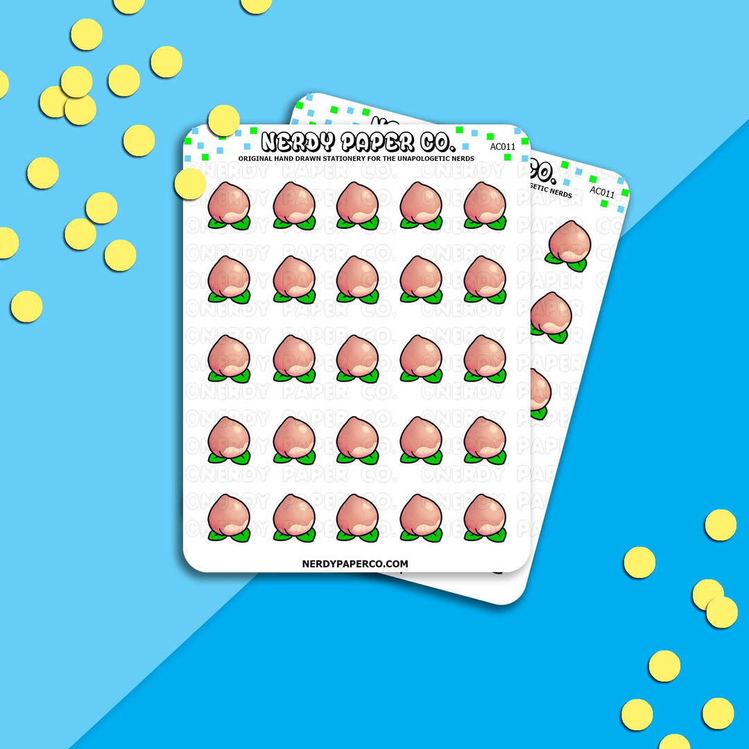 PEACHES - Hand Drawn Planner Stickers - Deco -AC011