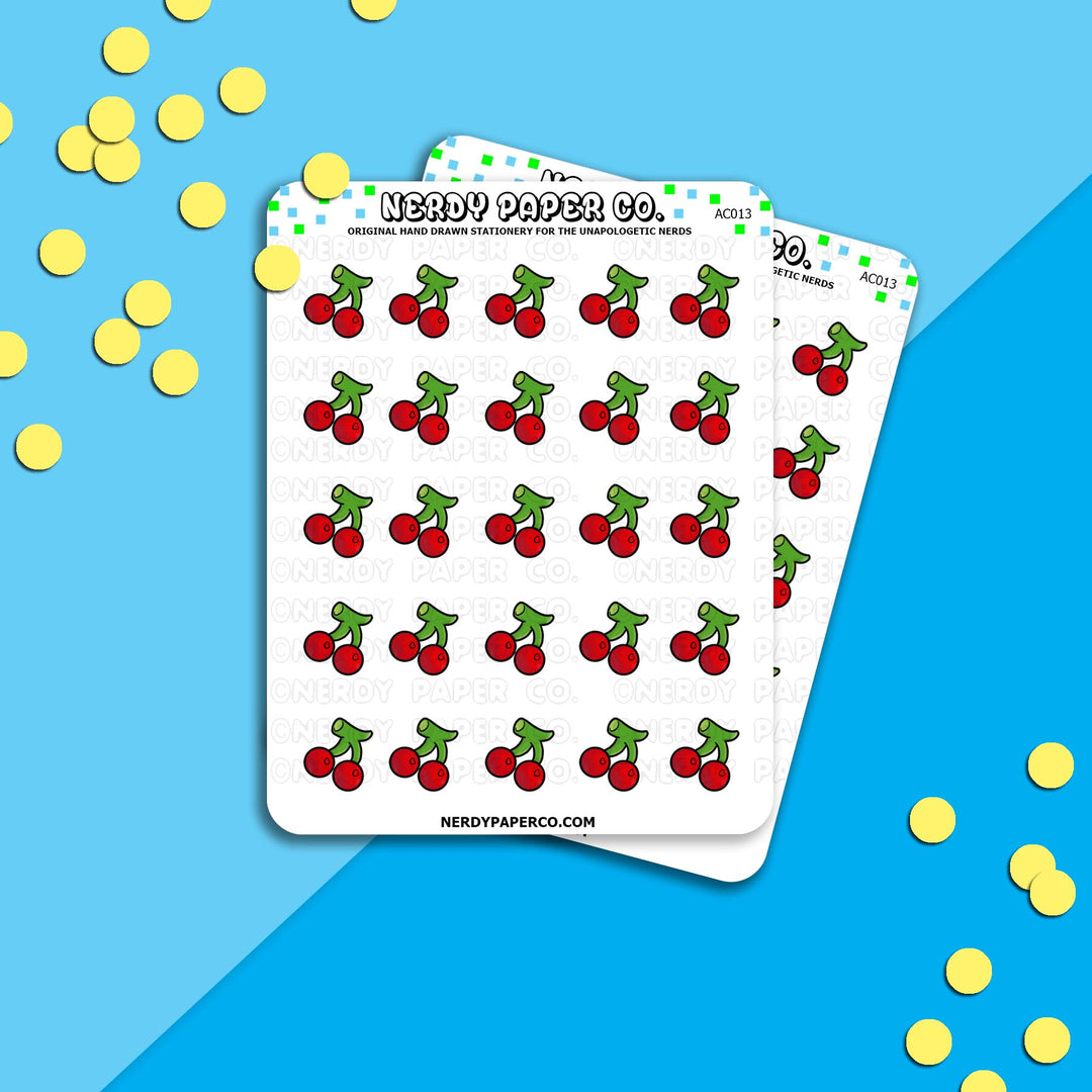 CHERRIES - Hand Drawn Planner Stickers - Deco -AC013