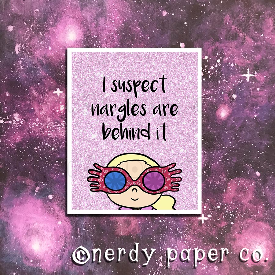 I SUSPECT | Hand Drawn Wizard Art | Art Print- AP003