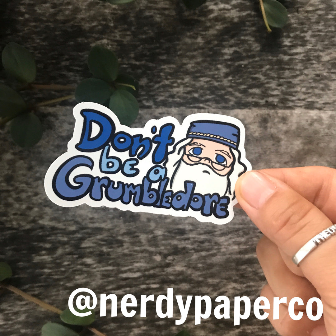 Grumbledore - Hand Drawn Waterproof Vinyl Sticker