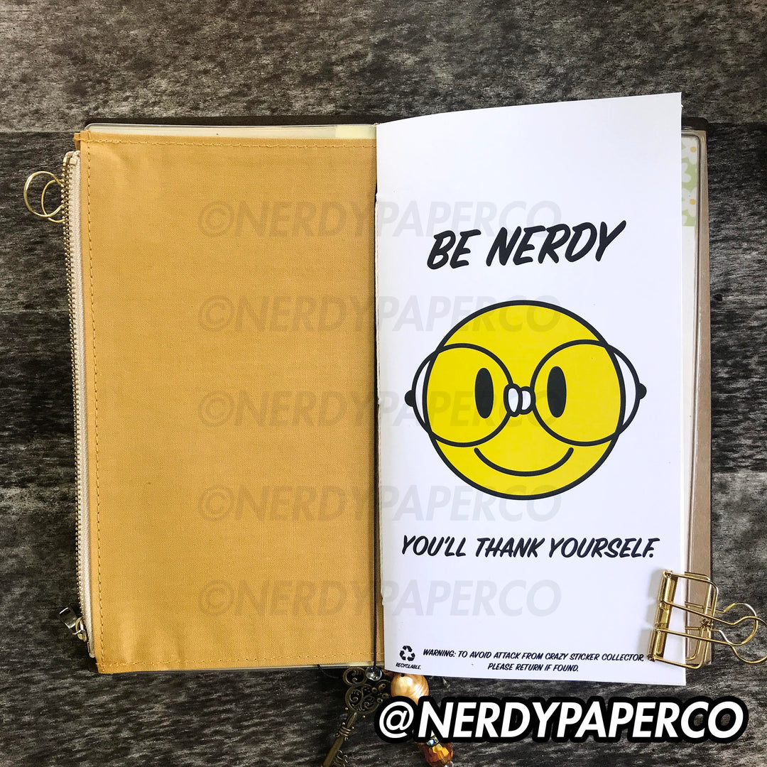 BE NERDY - REUSABLE STICKER NOTEBOOK