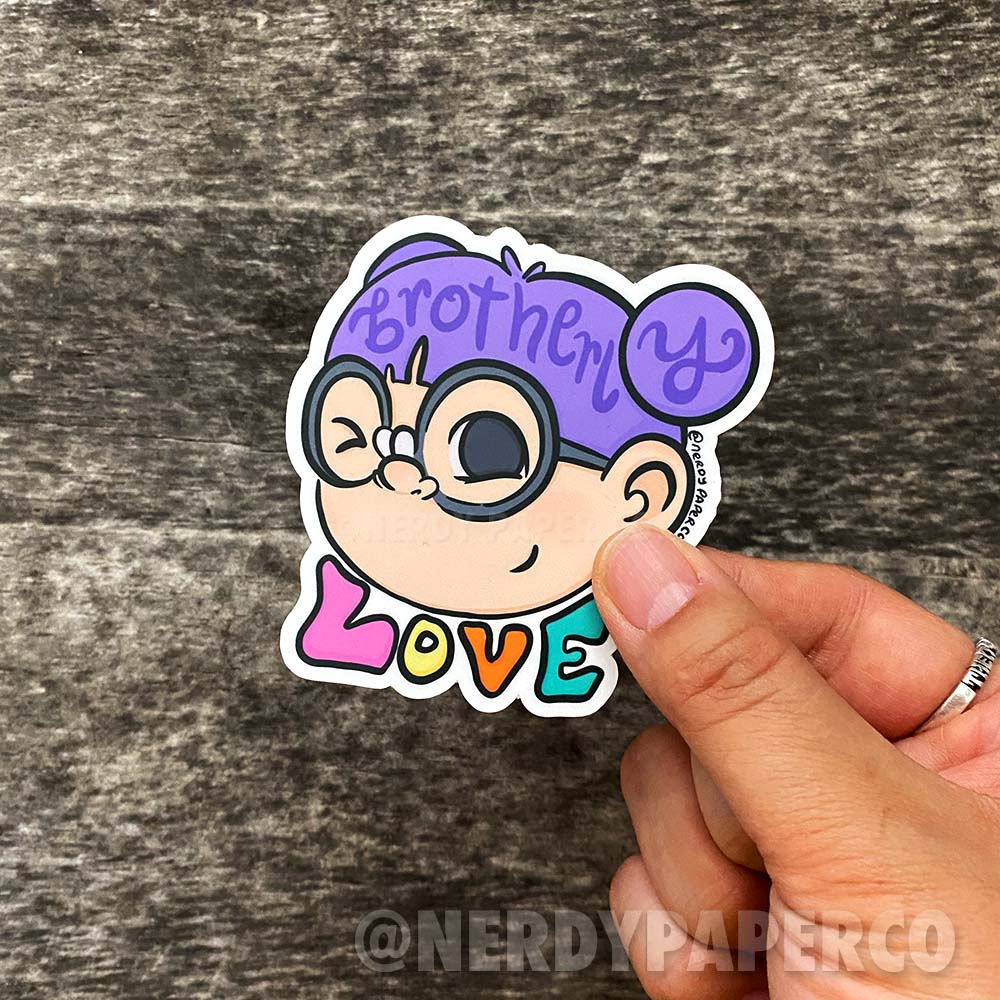 Brotherly Love - Hand Drawn Vinyl Decal