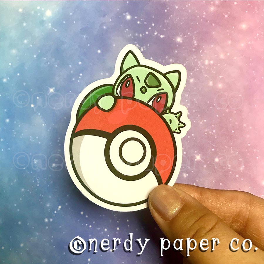 PEEKING BULBASAUR - Hand Drawn Die Cut