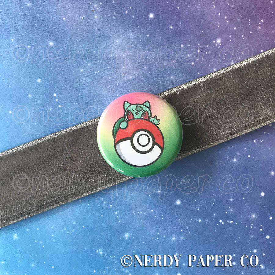 BULBA PIN BADGE | Hand Drawn Art | Handmade Pin Badge