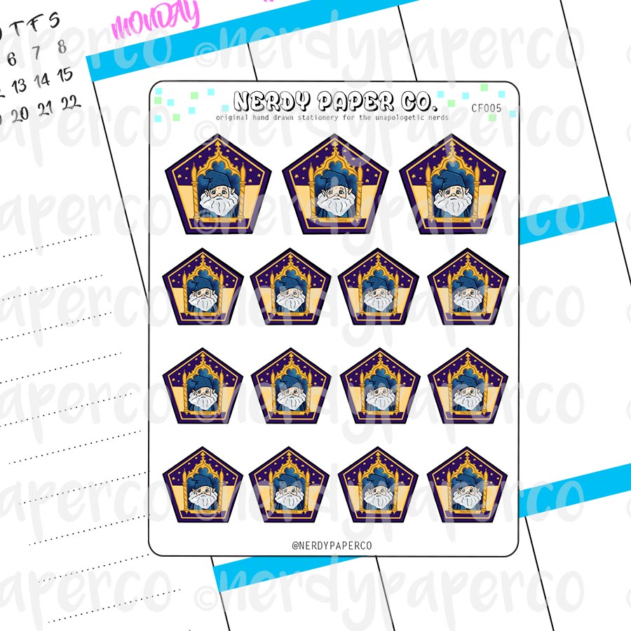 FLITWICK - CHOCO FROG - Hand Drawn Stickers - Deco - CF005