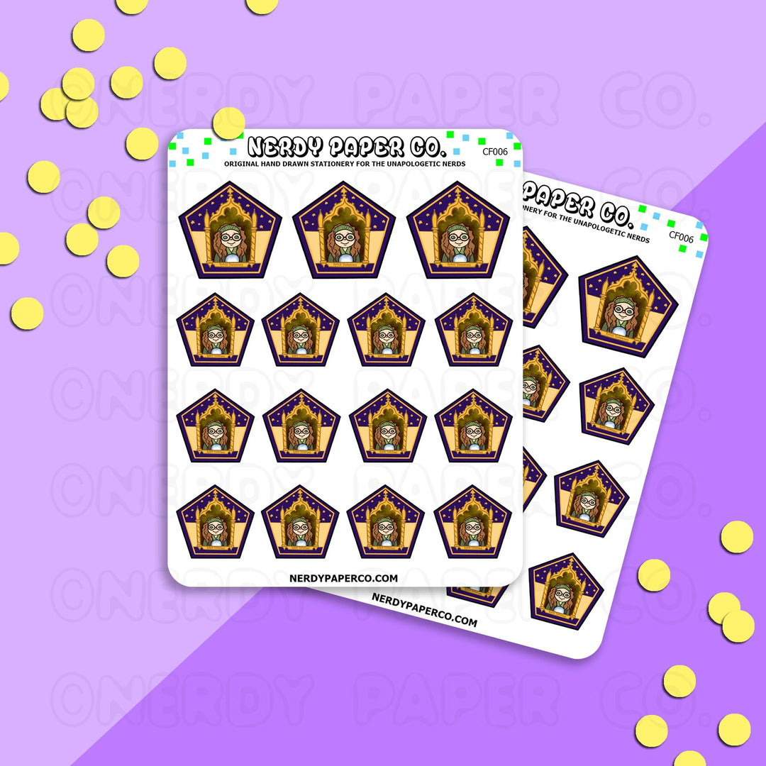 DIVINATION PROFESSOR - CHOCO FROG - Hand Drawn Stickers - Deco - CF006