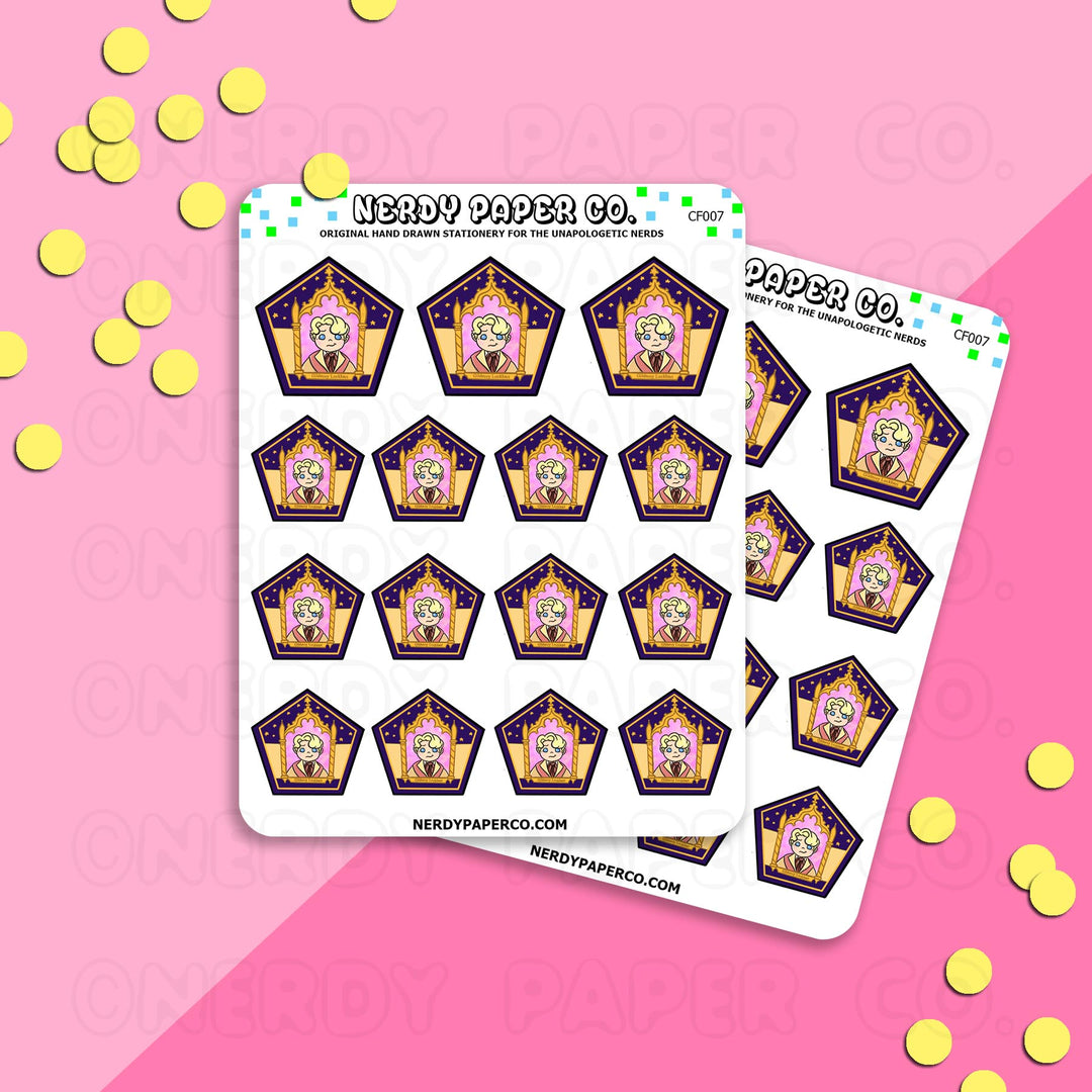 POMPOUS PROFESSOR - CHOCO FROG - Hand Drawn Stickers - Deco - CF007