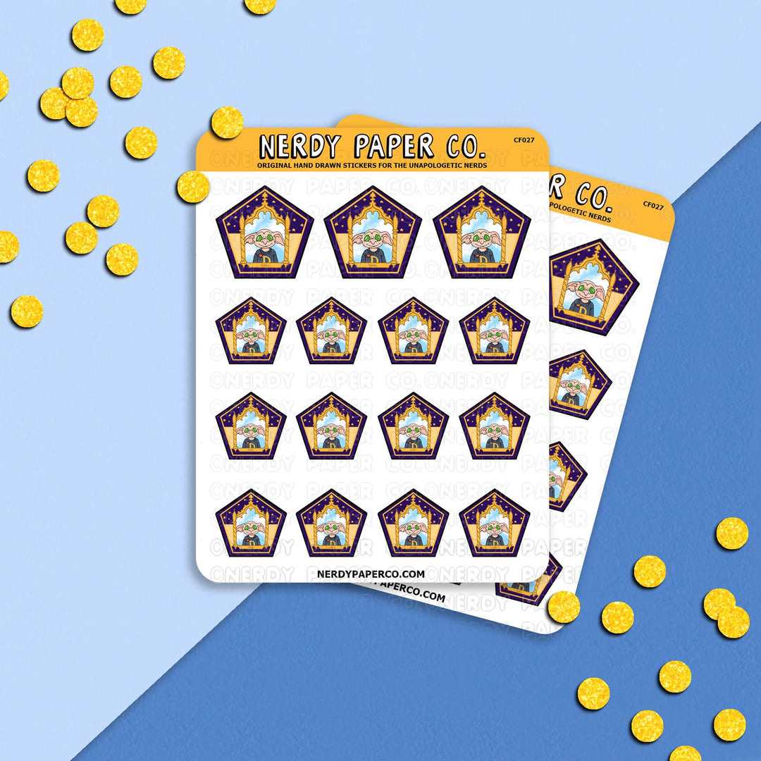 Choco Frog no. 27 | Brave Elf - Hand Drawn Vinyl Sticker Sheet - Deco - CF027