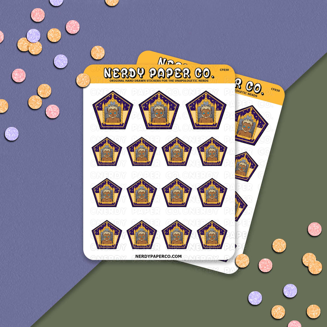 Choco Frog no. 30 | Quirky Professor - Hand Drawn Vinyl Sticker Sheet - Deco - CF030