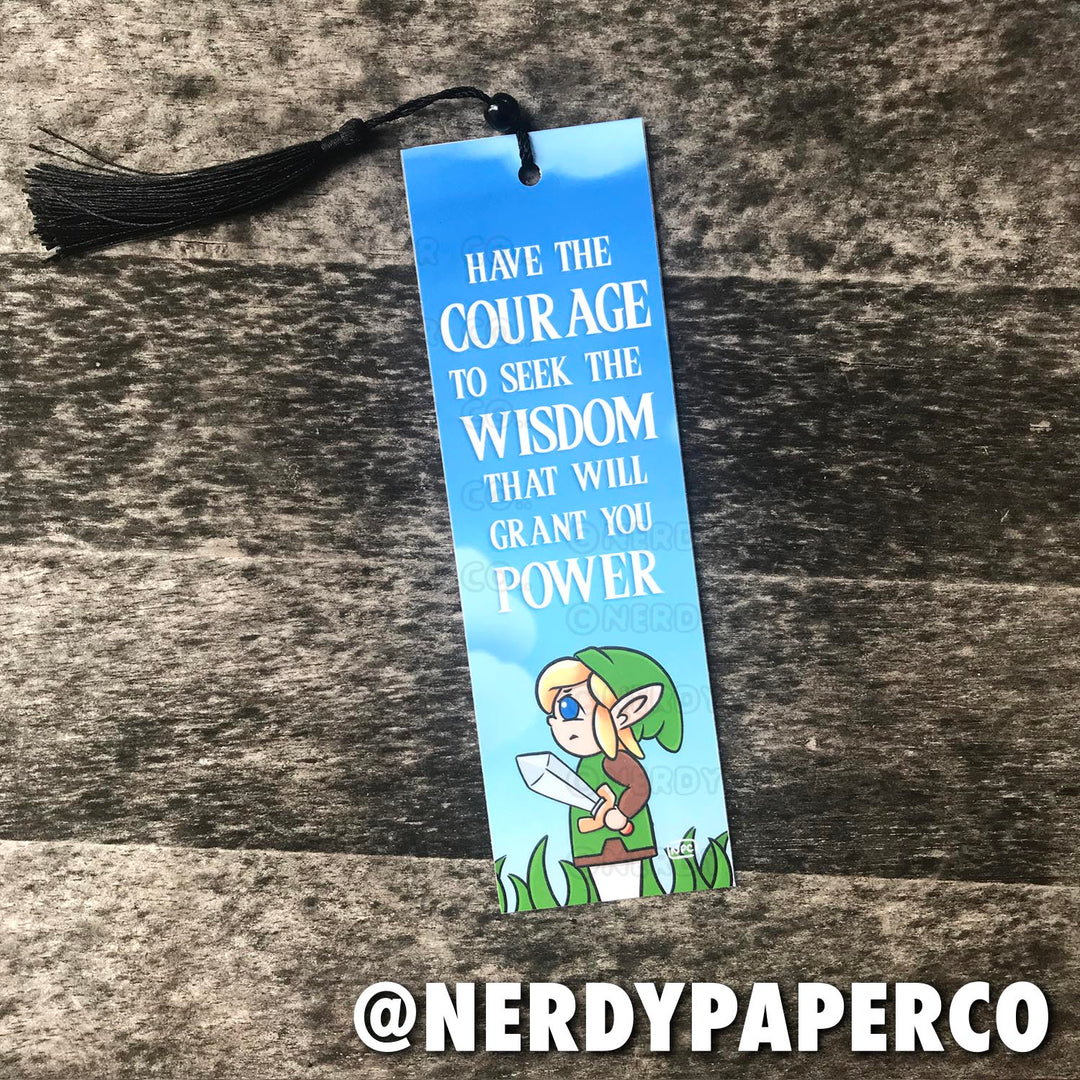 COURAGE | Hand Drawn Beaded Bookmark
