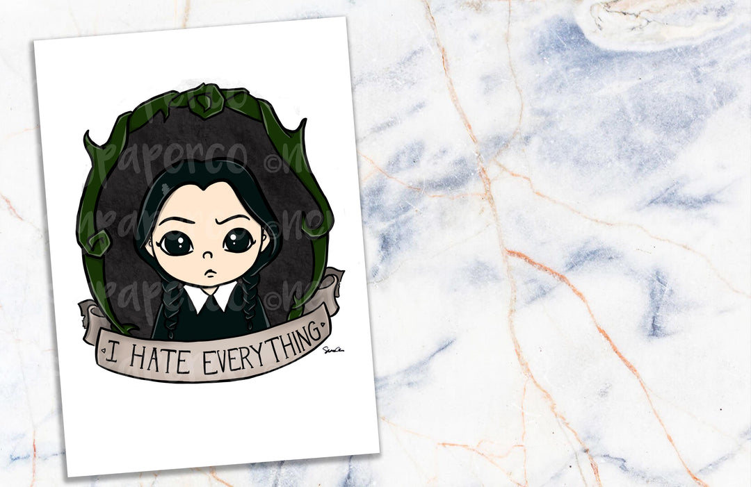 I HATE EVERYTHING | WEDNESDAY - Hand Drawn Planner Dashboard- DB020