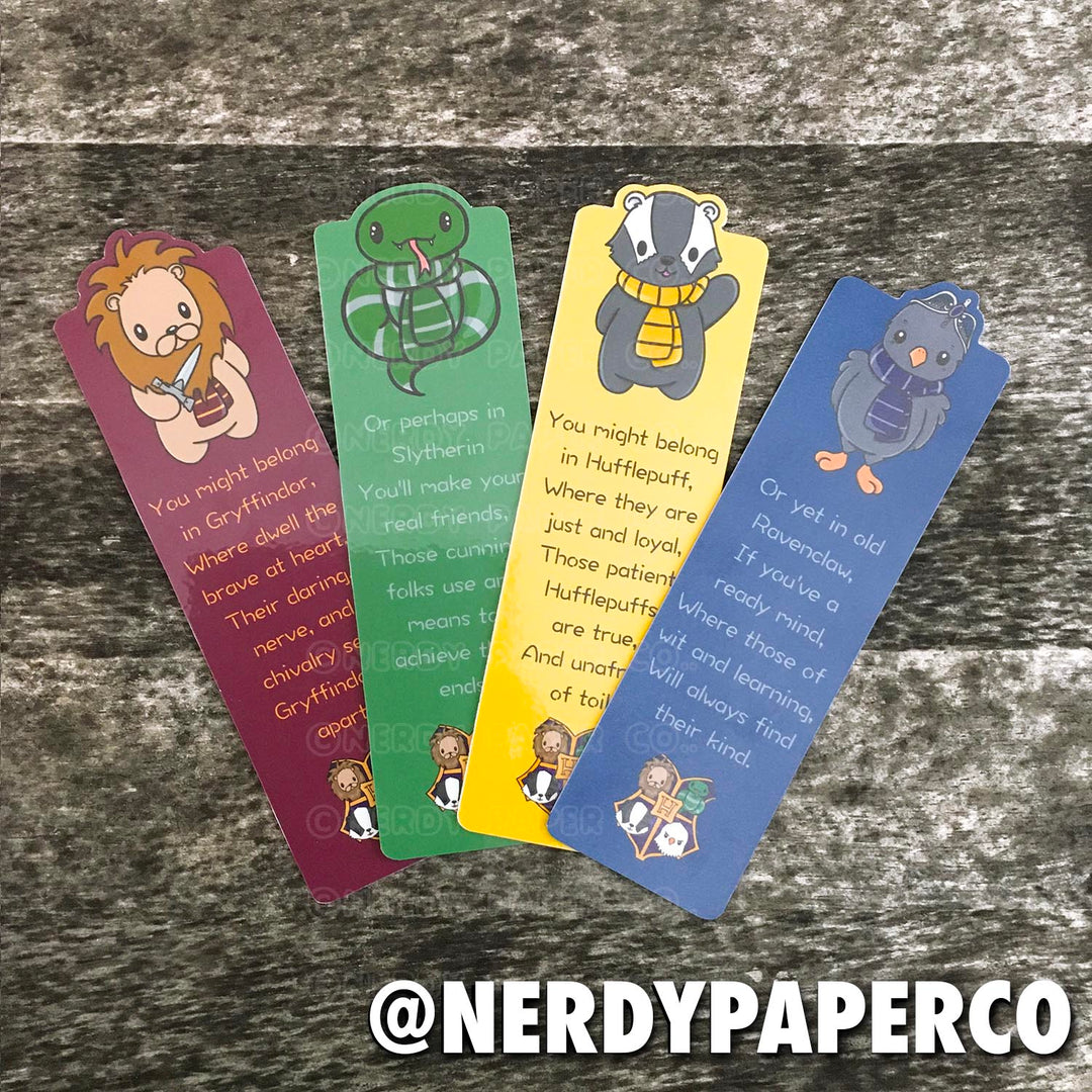 HOUSE PRIDE BOOKMARK | Hand Drawn Wizard Bookmark