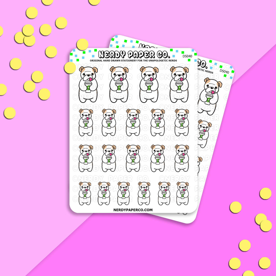 THEO NEEDS COFFEE - Hand Drawn Planner Stickers - DS040