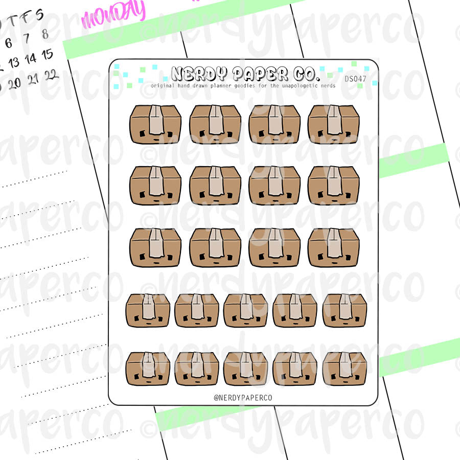 KAWAII PACKAGE - Hand Drawn Planner Stickers - DS047