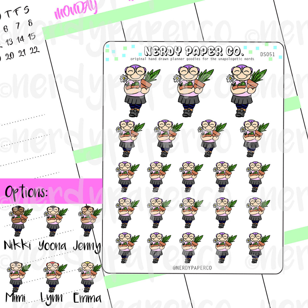 PLANT LOVE / Hand Drawn Planner Stickers / Deco - DS051