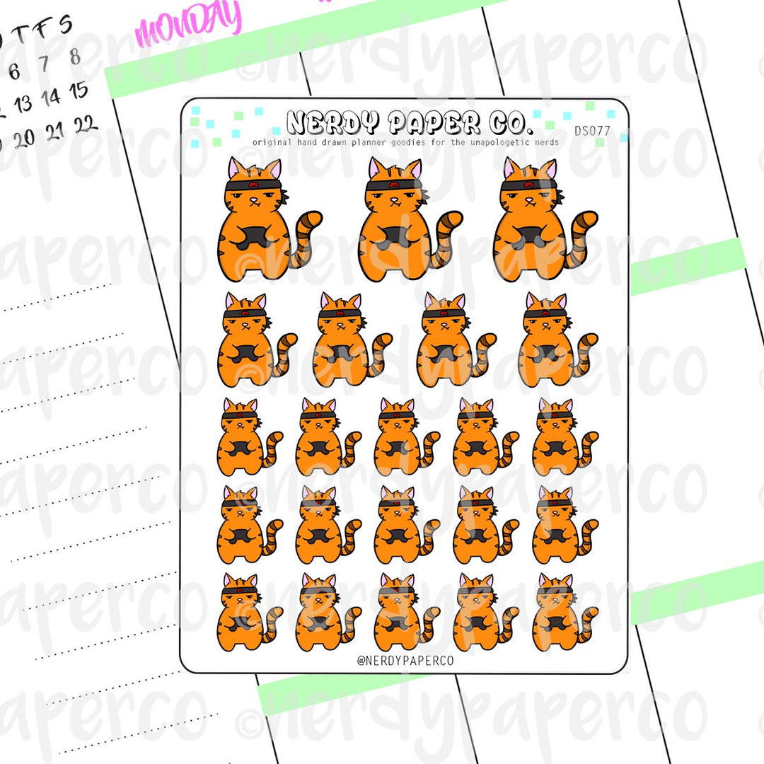 NINJA GAMER SUKI - Hand Drawn Planner Stickers - DS077