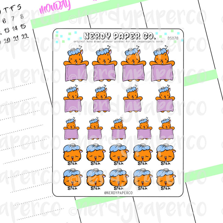 SICK SUKI - Hand Drawn Planner Stickers - DS078