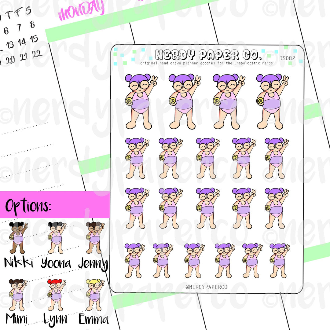 KAYLA GOT BURNT / Hand Drawn Planner Stickers / Deco - DS082