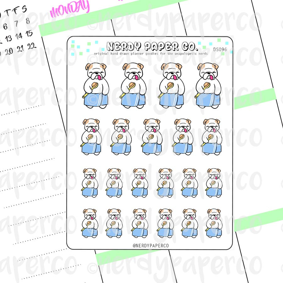 THEO GETS CLEAN - Hand Drawn Planner Stickers - Deco - DS096
