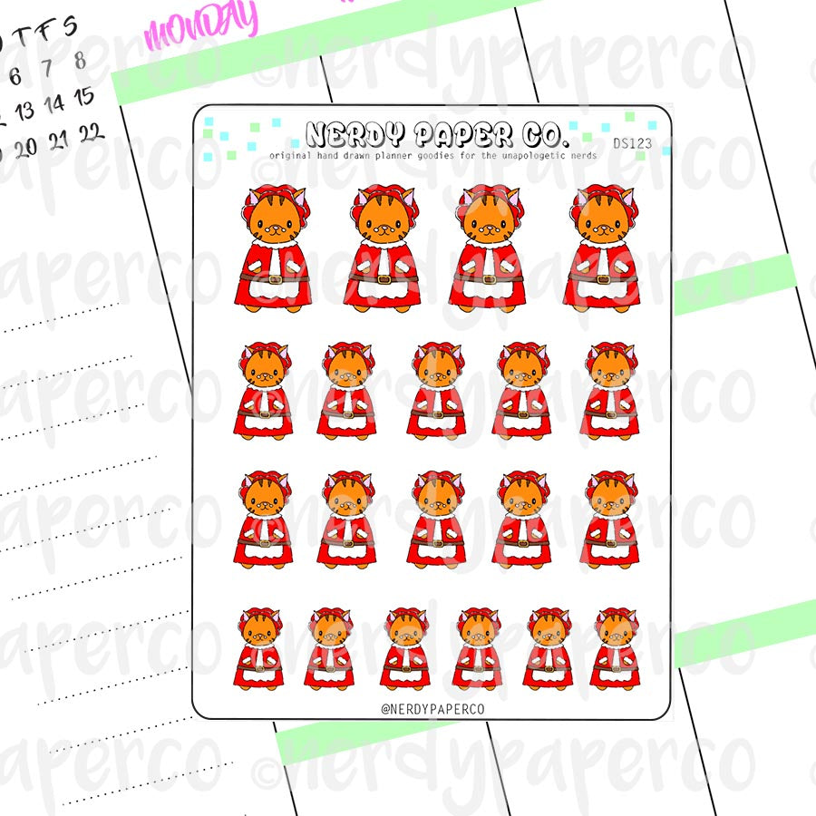 SUKI CLAUS - Hand Drawn Planner Stickers Deco- DS123