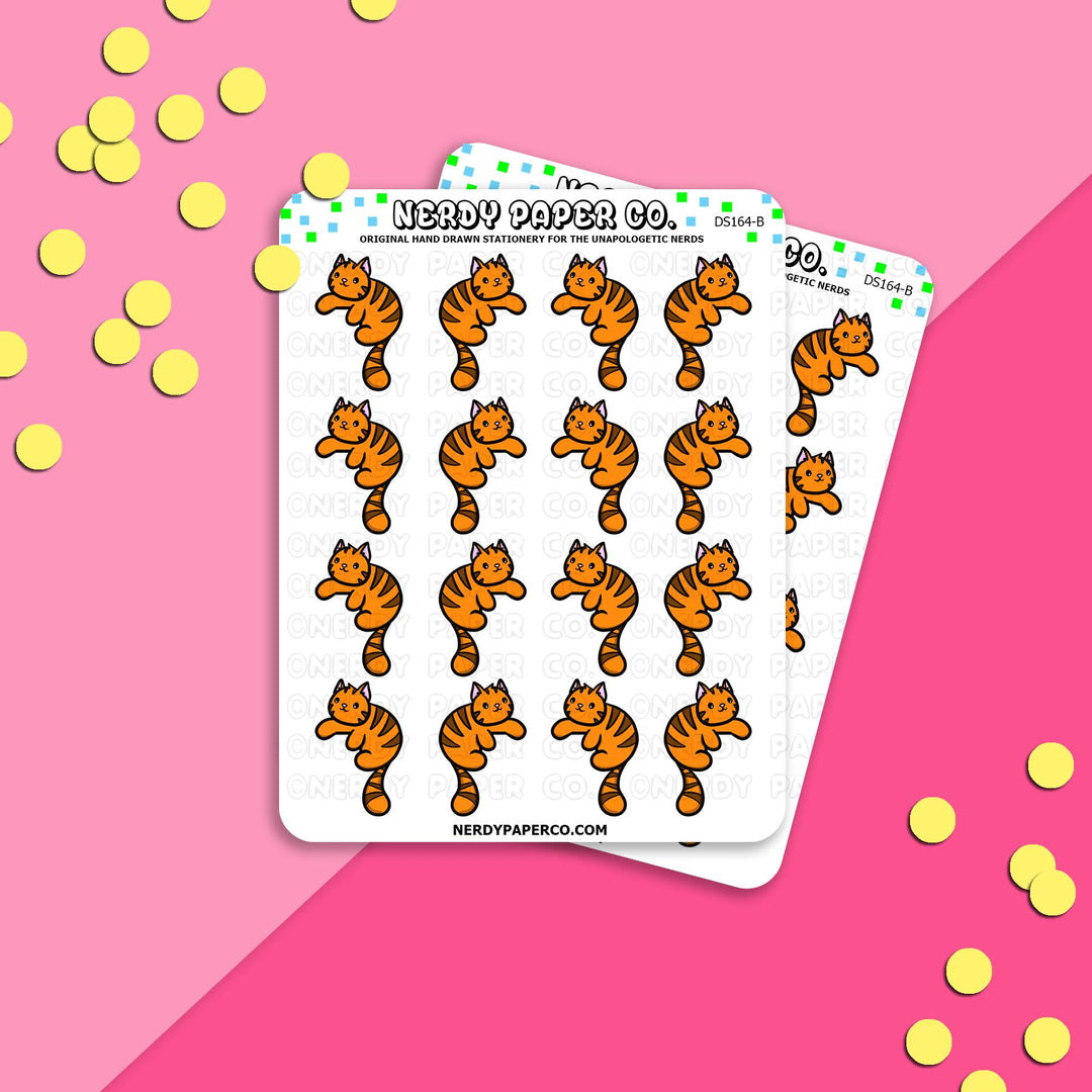 SUKI THE CAT CORNER-L+R - Hand Drawn Planner Stickers -DS164-B