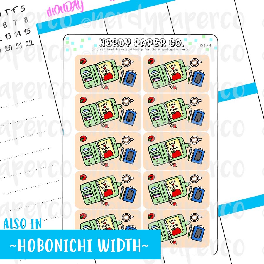 TEACHER FLATLAYS - Hand Drawn Functional Planner Stickers -DS179