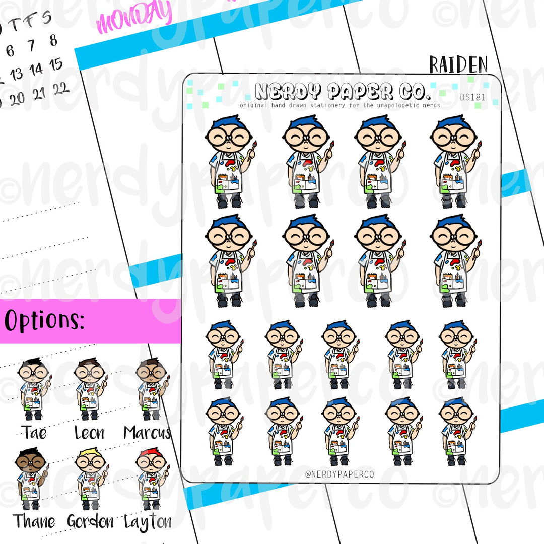 ARTIST RAIDEN / Planner Sticker / Hand drawn stickers | DS181