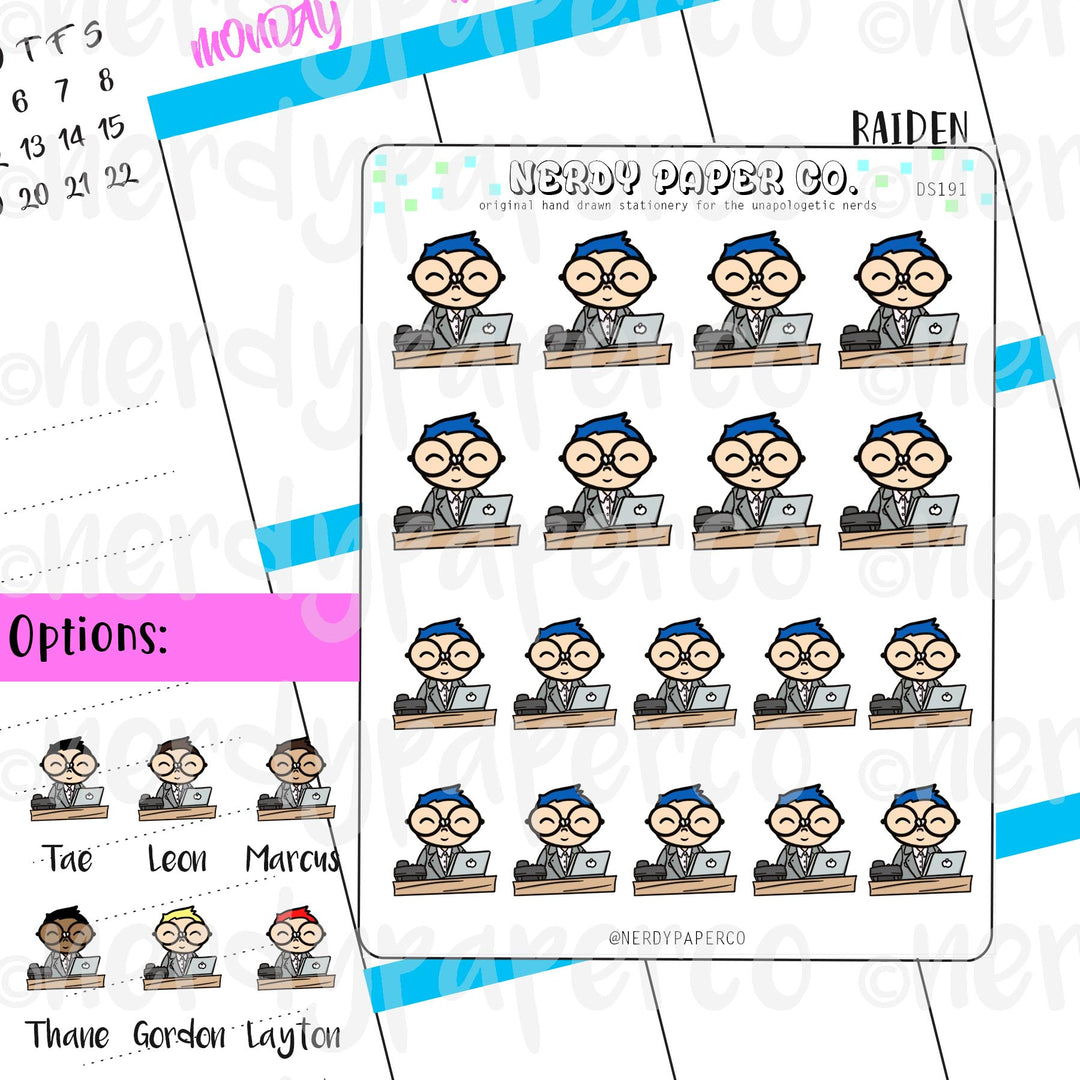 OFFICE RAIDEN / Planner Sticker / Hand drawn stickers | DS191