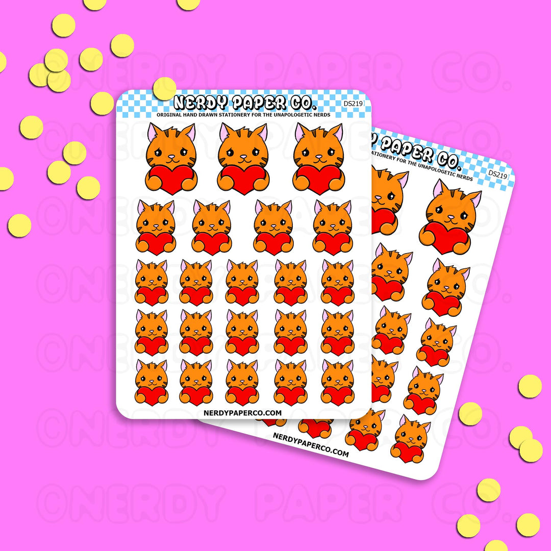 SUKI HEARTS - Hand Drawn Planner Stickers - DS219