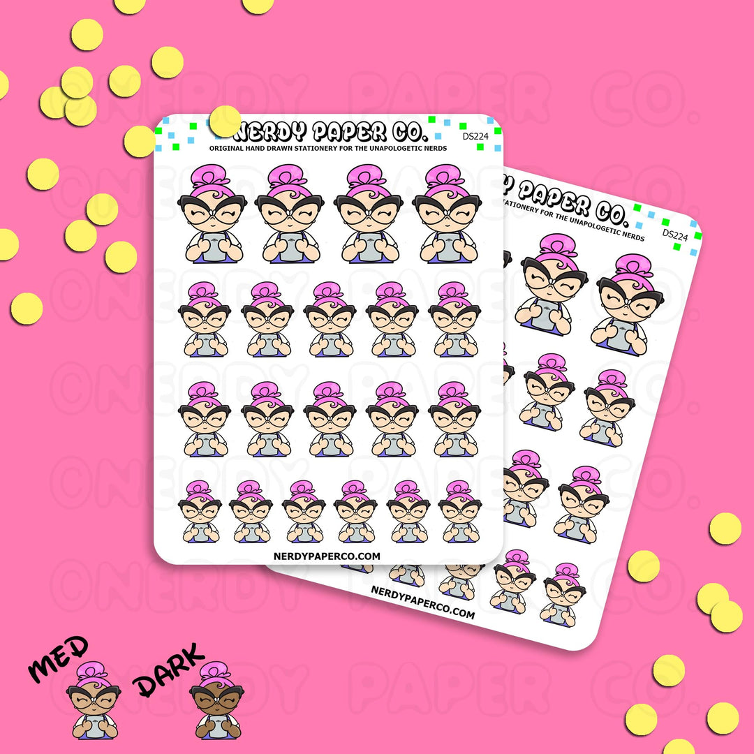 SUZY'S TABLET - Hand Drawn Planner Stickers - DS224