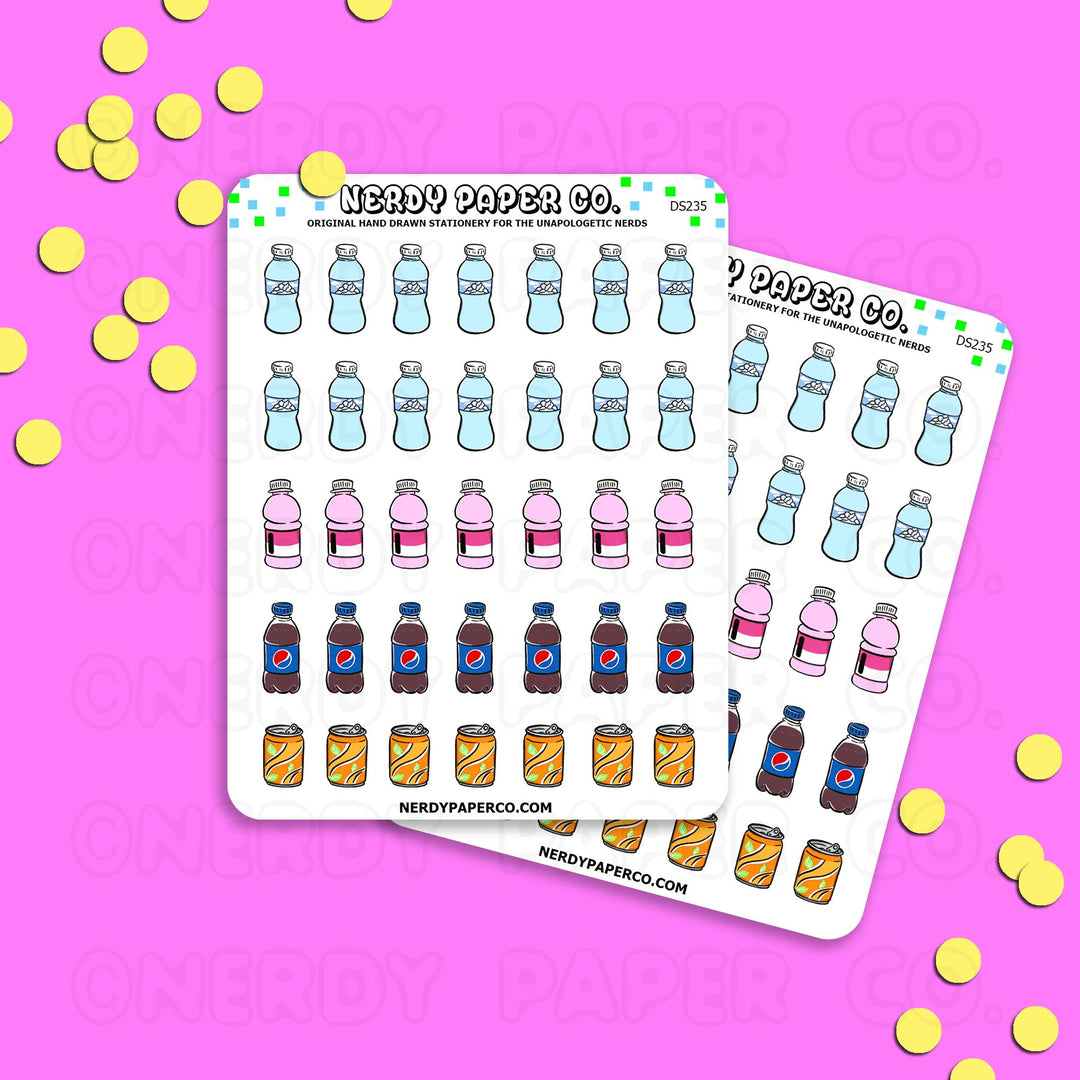 DRINKS - Hand Drawn Planner Stickers - Deco -DS235
