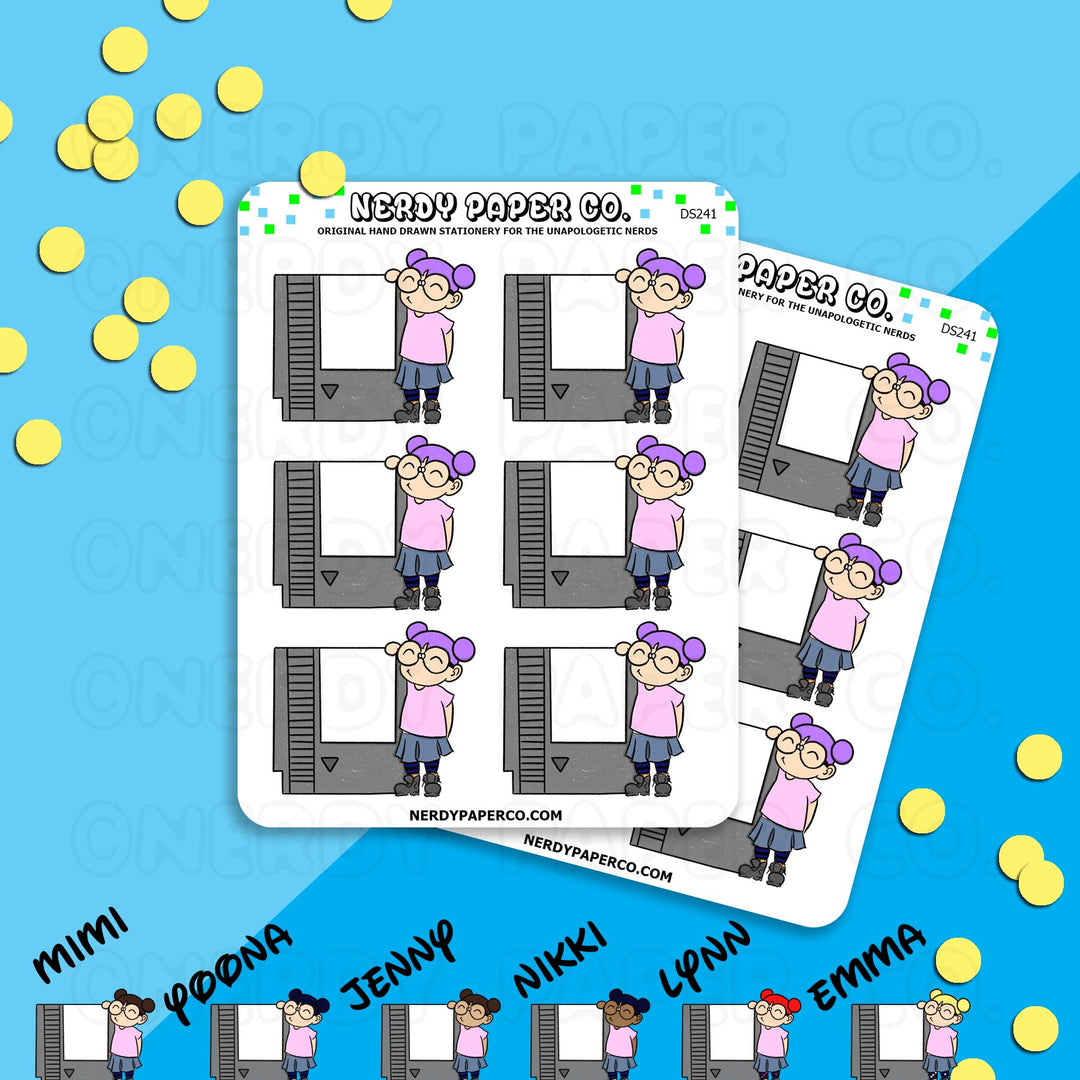 CLASSIC GAMING KAYLA - Hand Drawn Planner Stickers - Deco -241