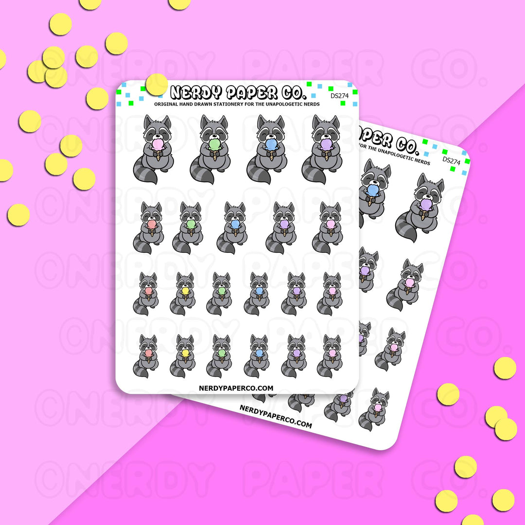 RAINBOW JINI ♥ ICE CREAM - Hand Drawn Planner Stickers - DS274