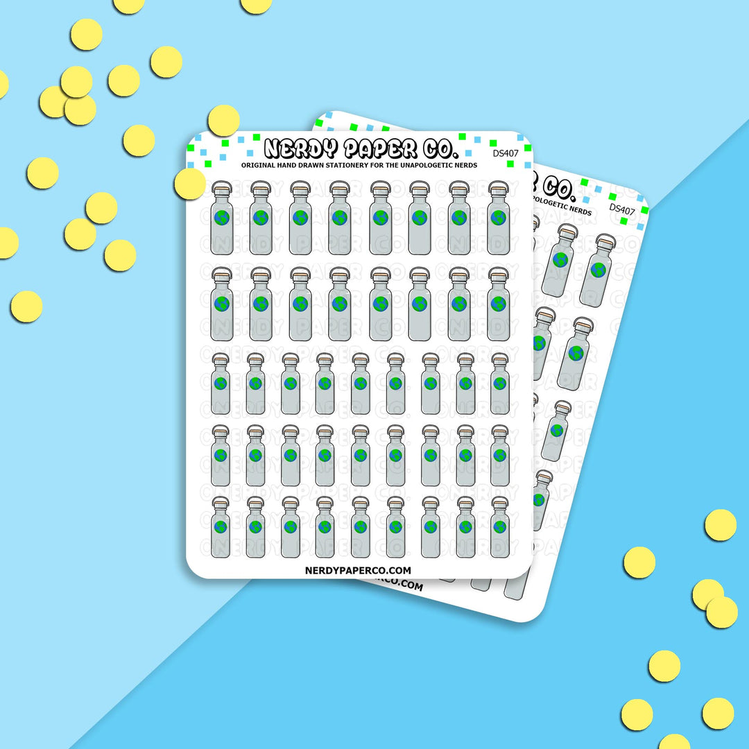 WATER BOTTLE - Hand Drawn Planner Stickers - Deco - DS407