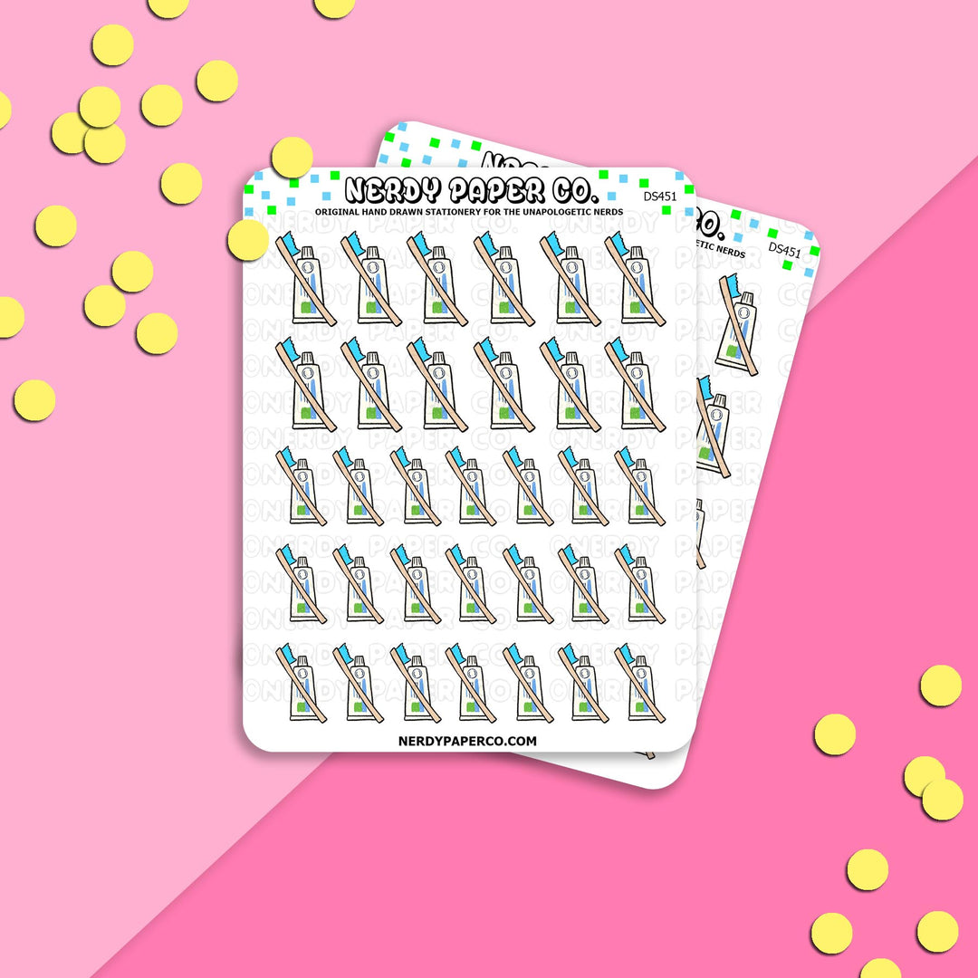DENTAL HYGIENE - Hand Drawn Planner Stickers - Deco - DS451