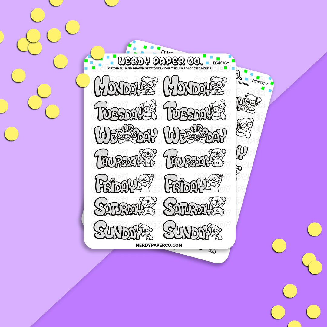 KAYLA DATES | Hand Drawn Planner Stickers - Deco | DS463GY
