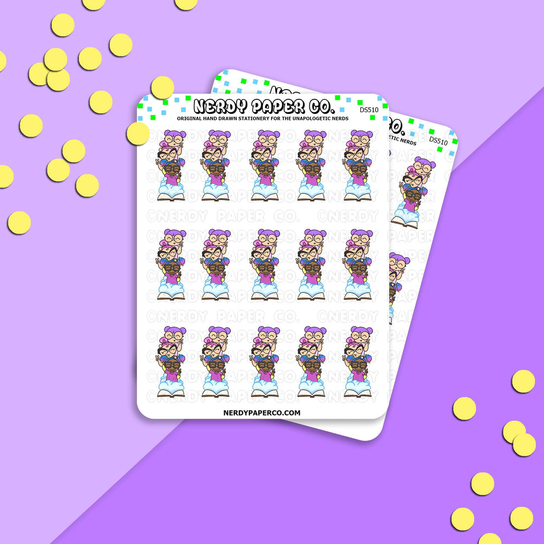 NPC Hearts Books - Hand Drawn Planner Stickers Deco- DS510