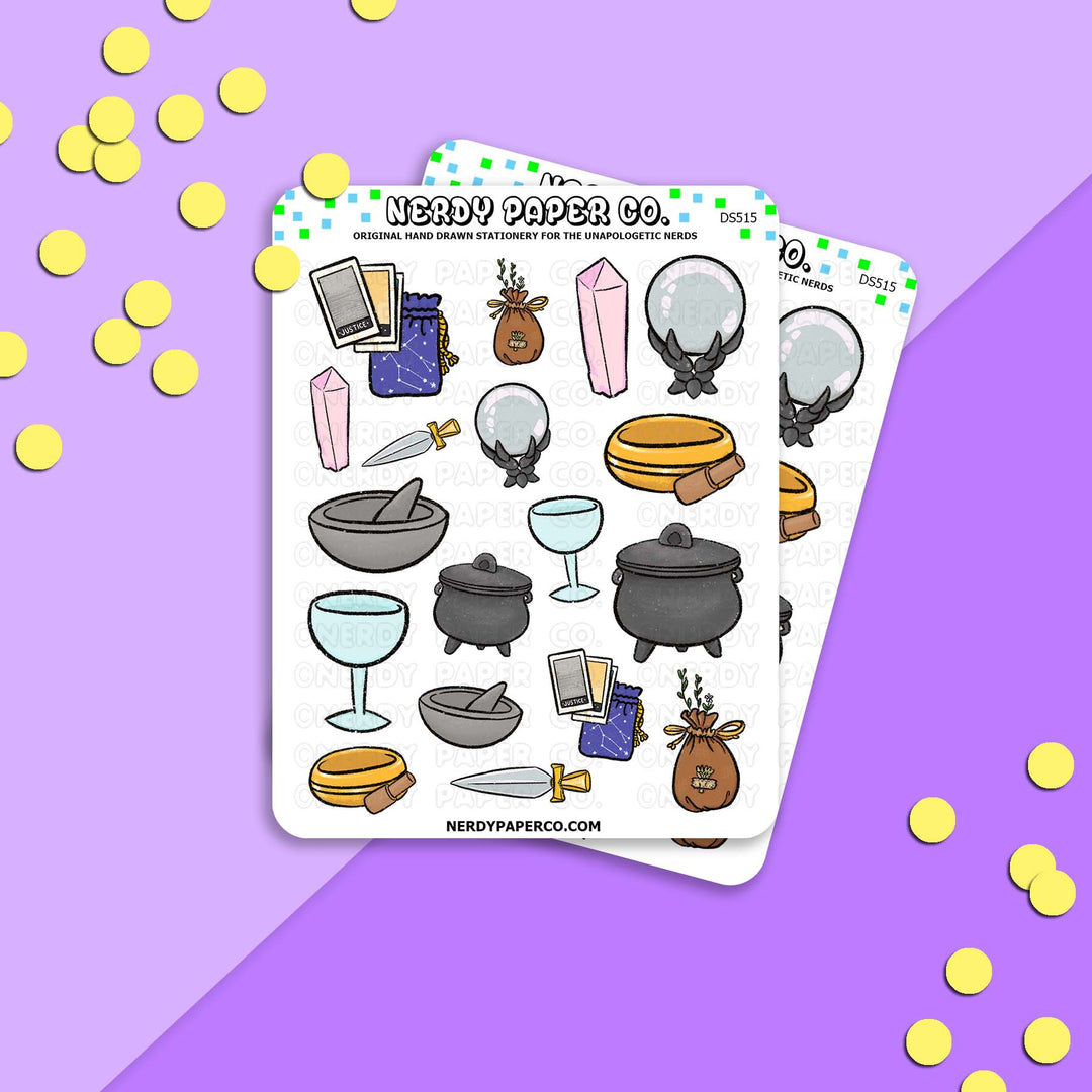 Tools of the Witch - Hand Drawn Planner Stickers - DS515