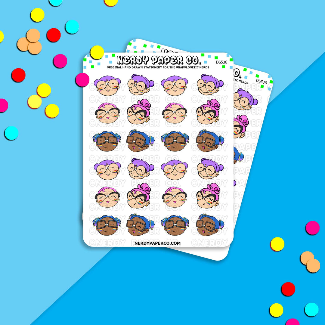 Pride Crew - Hand Drawn Planner Stickers Deco- DS536