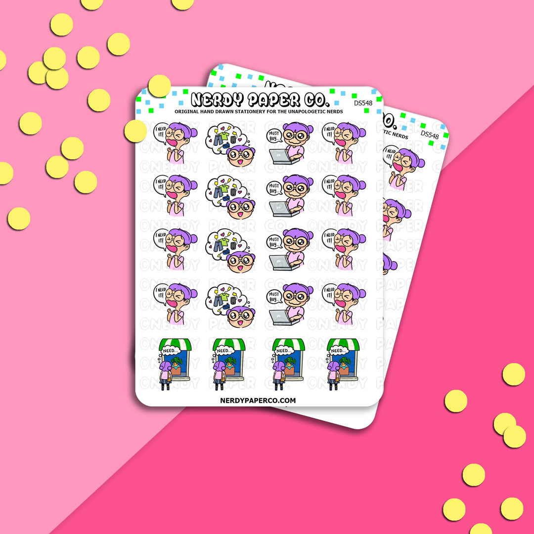 Kayla NEEDS IT! - Hand Drawn Planner Stickers Deco- DS548