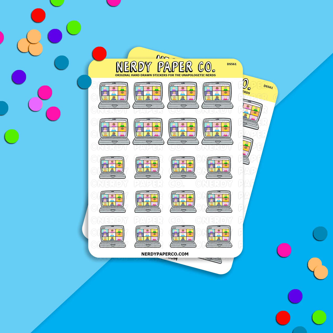 Virtual Meetings - Hand Drawn Stickers - DS561