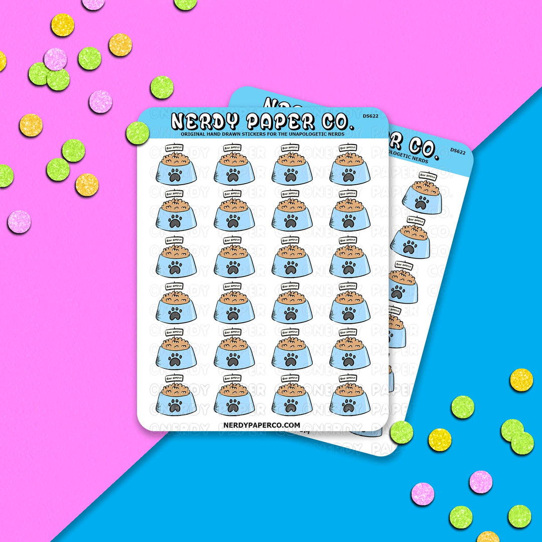 'Bon Appetit' Dog Food - Hand Drawn Planner Stickers - DS622