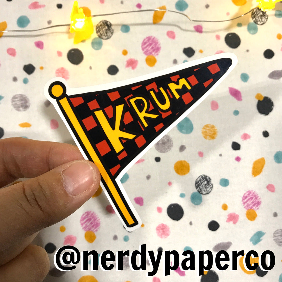 KRUM! - Hand Drawn Waterproof Vinyl Sticker
