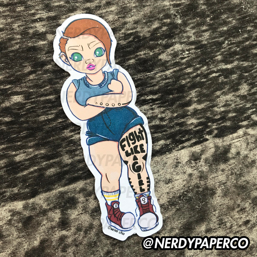 FIGHT LIKE A GIRL | Beautiful Girls - Hand Drawn Waterproof Vinyl Sticker