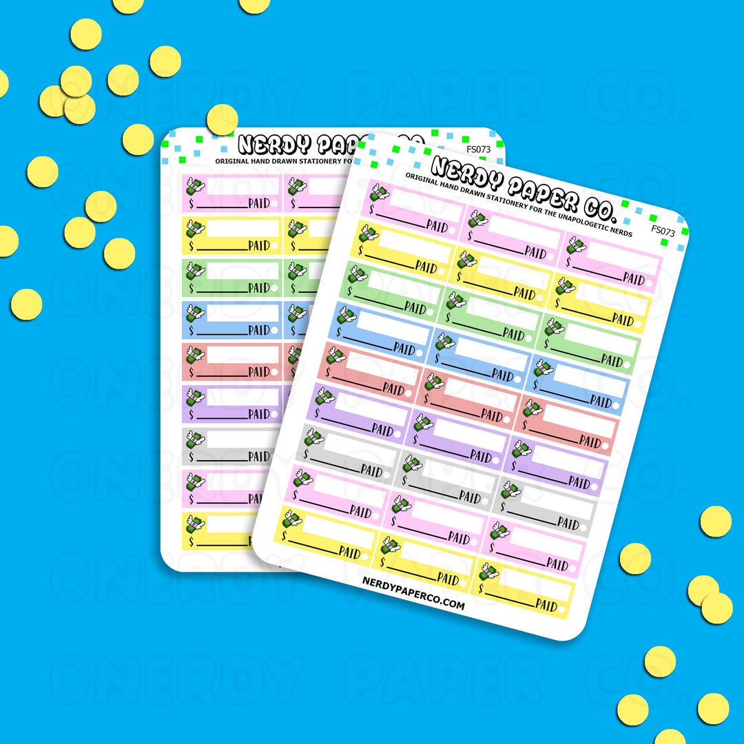 BILLS - Hand Drawn Planner Stickers - FUNCTIONAL - FS073