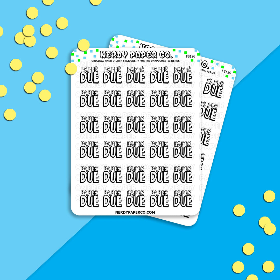 Paper Due - Hand Drawn Planner Stickers Deco | FS126