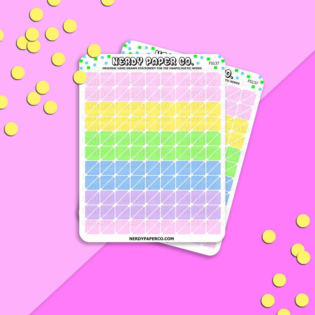 Pastel Corners - Hand Drawn Planner Stickers - FS137