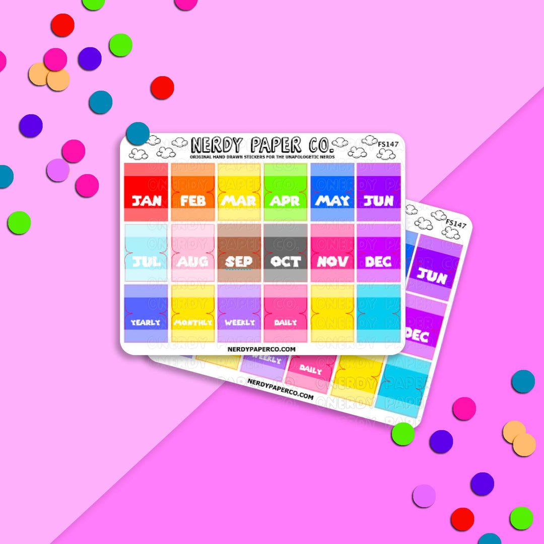 Pride Hobonichi Cousin Planner Tabs - FS147