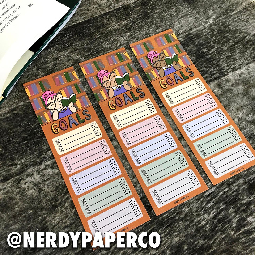 BOOK GOALS | Hand Drawn Bookmark Tracker